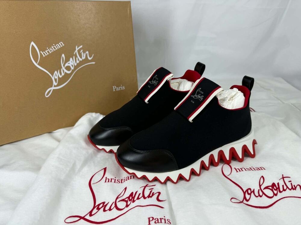 Christian Louboutin TIKETA RUN Neoprene Fabric Sneakers US 7.5 SPB-SH 369003